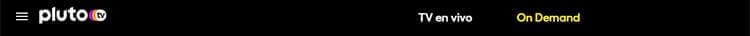 Tipo de consumo de contenido Banner superior Pluto TV