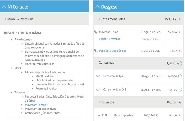 Factura Movistar