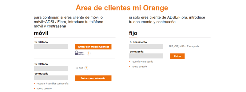 Factura de Orange
